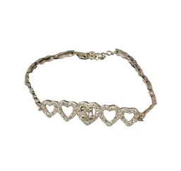 Pulsera Manilla Plata Ley 925 Corazones Brillantes X5 Original + Estuche De Lujo