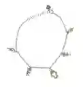 Pulsera Manilla Plata Ley 925 Mano Y Hadas Con Brillos Original + Estuche De Lujo