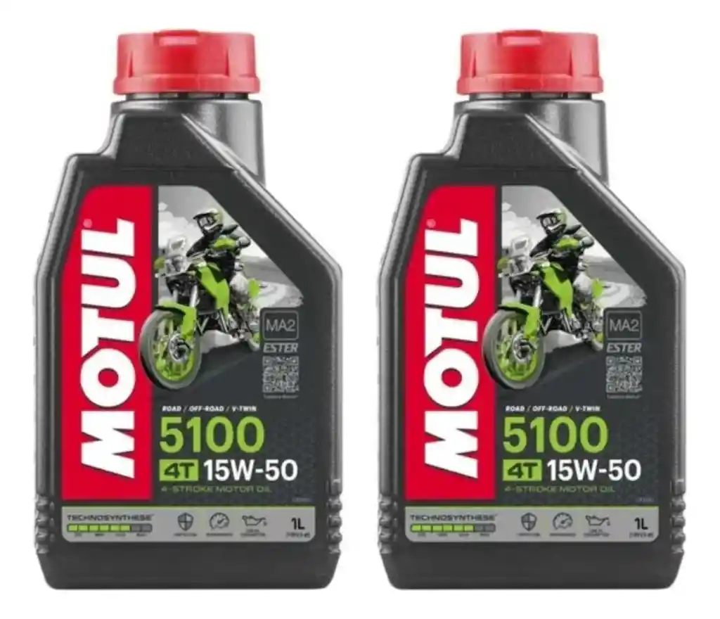 Aceite Motul 5100 15w50 Litro 4 Tiempo Original X 2 Unidades