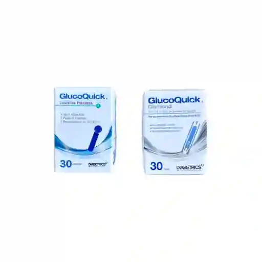 Tiras Para Glucometro Glucoquick Gd50 Diamond X 30 Mas 30 Lancetas