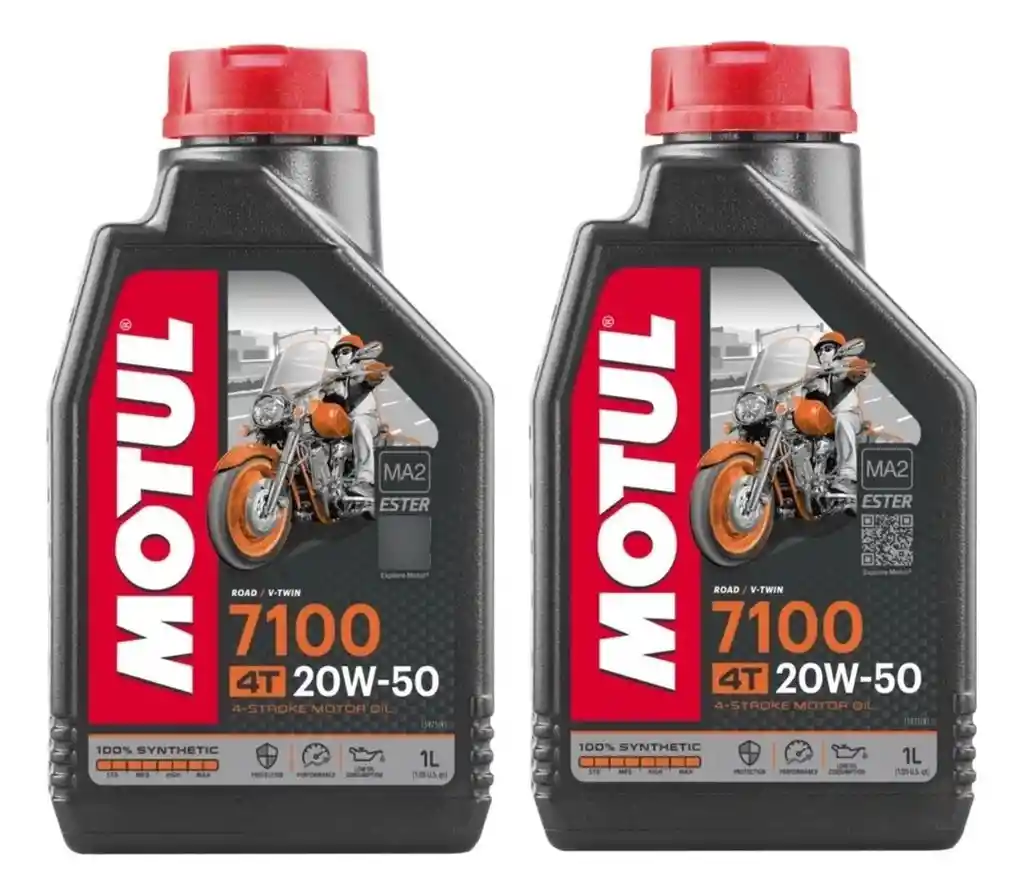 Aceite Motul 7100 20w50 X 2 Unidades Full Sintético