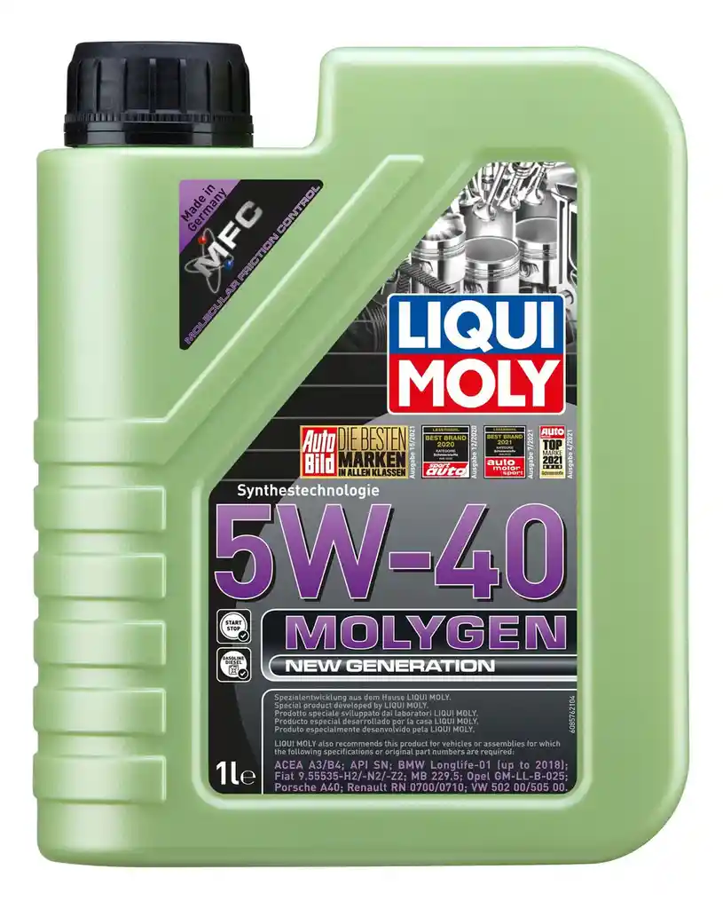 Aceite 5w-40 Molygen Autos Liqui Moly 1 Ltr