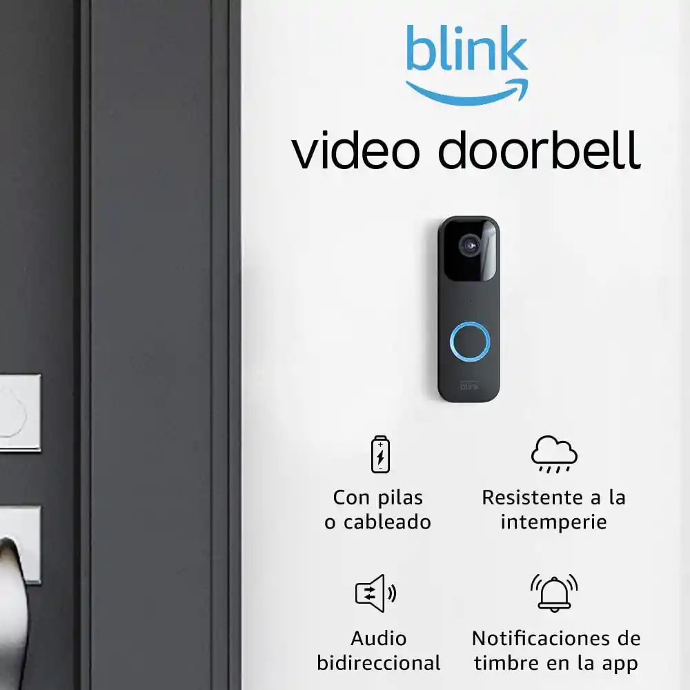 Timbre Inteligente Blink Audio Bidireccional Video Hd Compatible Con Alexa