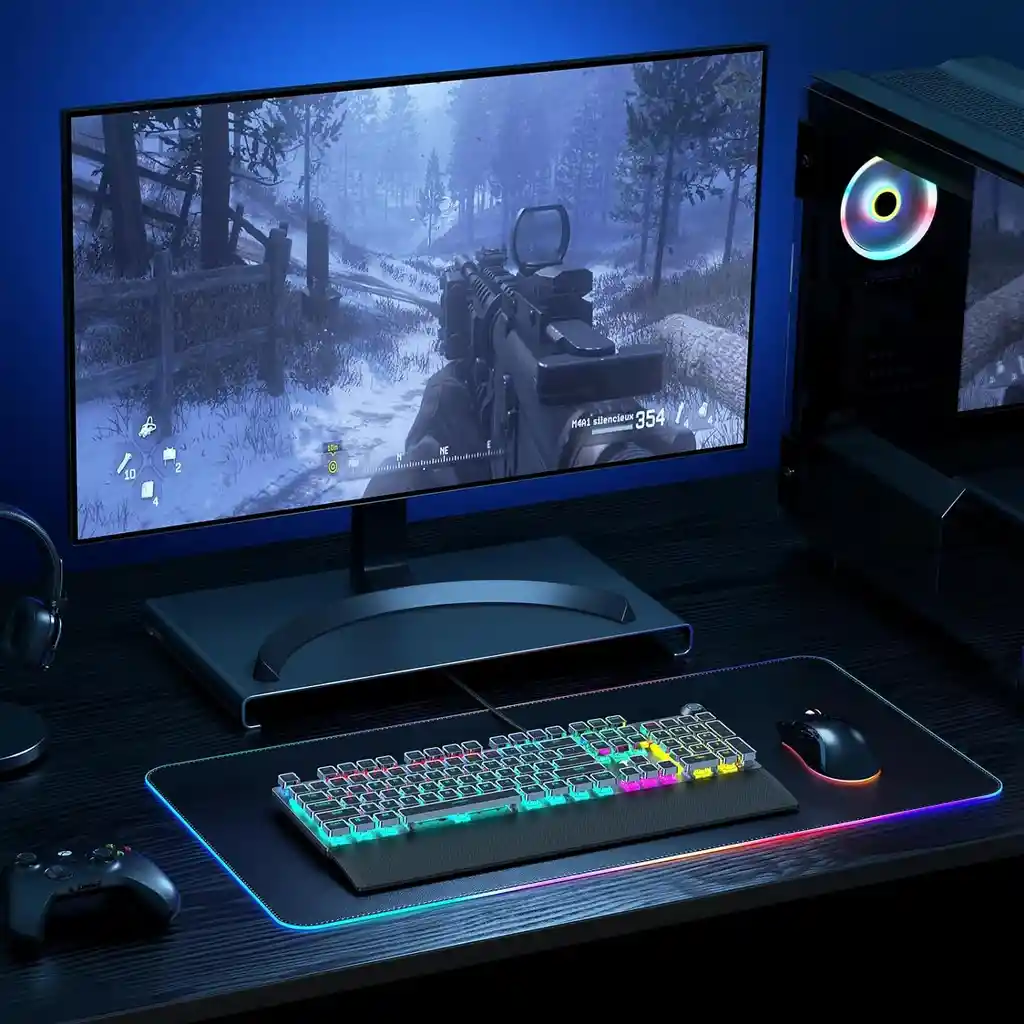 Teclado Mecanico Al 100% Rgb Tecurs | Con Roller Multimedia