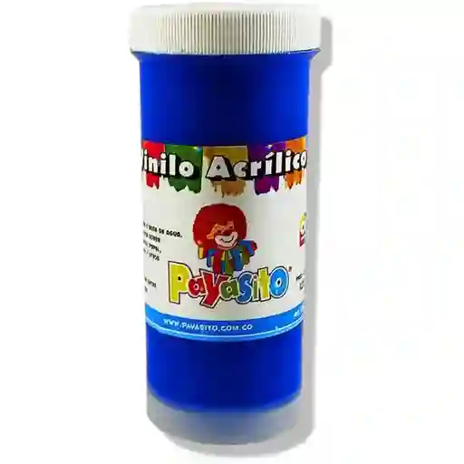 Pintura Payasito Vinilo Acrílico Color Azul Rey 125gr Tempera