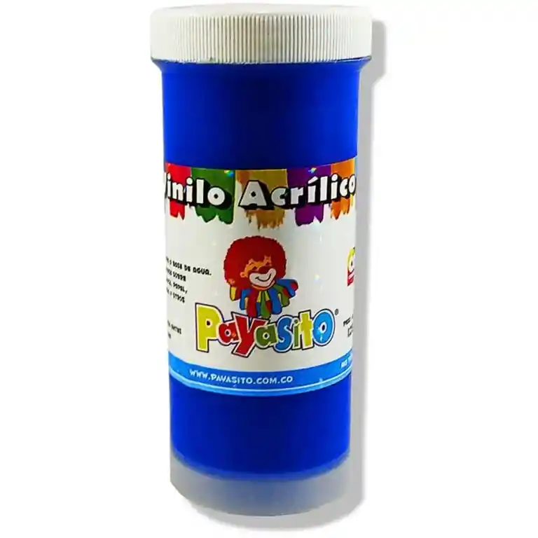 Pintura Payasito Vinilo Acrílico Color Azul Rey 125gr Tempera