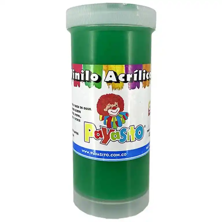 Pintura Payasito Vinilo Acrílico Color Verde Oscuro 125 Gr