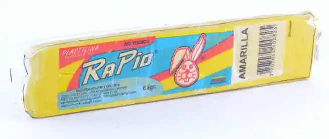 Plastilina Escolar Amarillo - Rapid 65gr