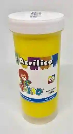 Pintura Payasito Vinilo Acrílico Color Amarillo 125 Gr Tempera