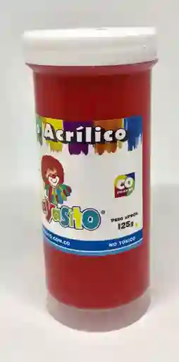 Pintura Payasito Vinilo Acrílico Color Rojo 125 Gr Tempera