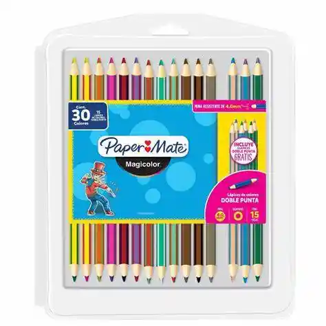 Color Magicolor Papermate Doble Punta 15 Lapices X 30 Colores