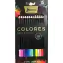 Color Norma Linea Premium X 15 Colores Unipunta