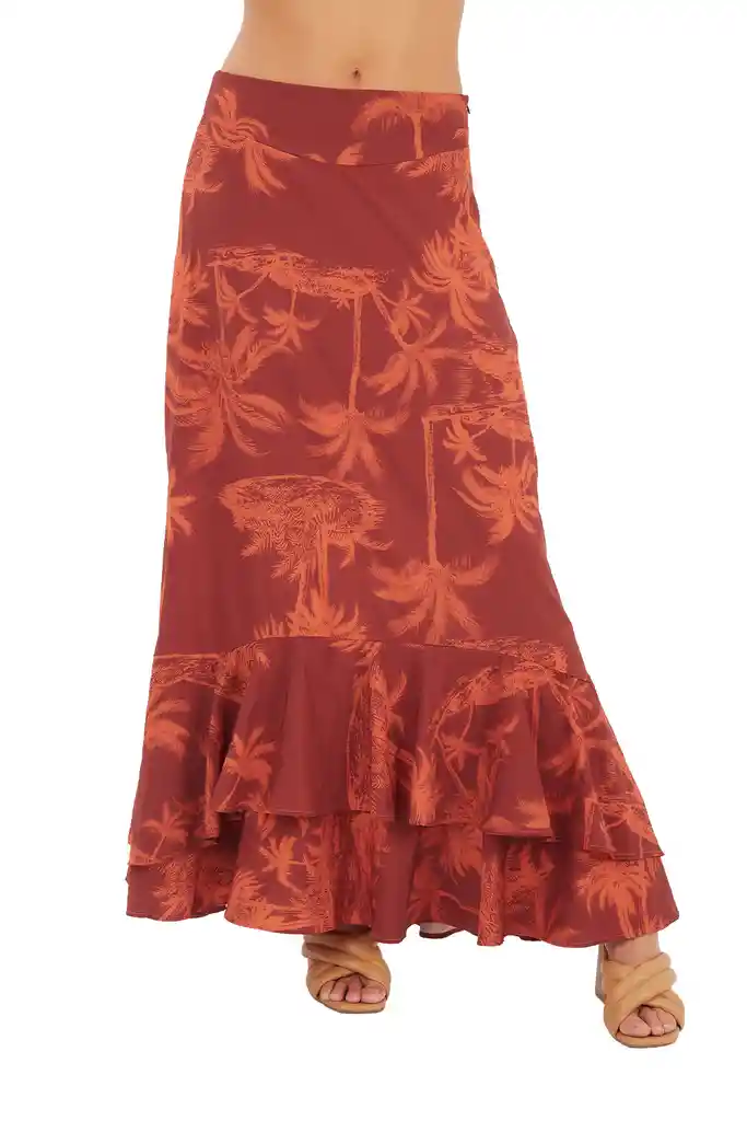 Falda Larga Nowness Mare Terracota M