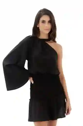 Vestido Corto Shine On Negro M