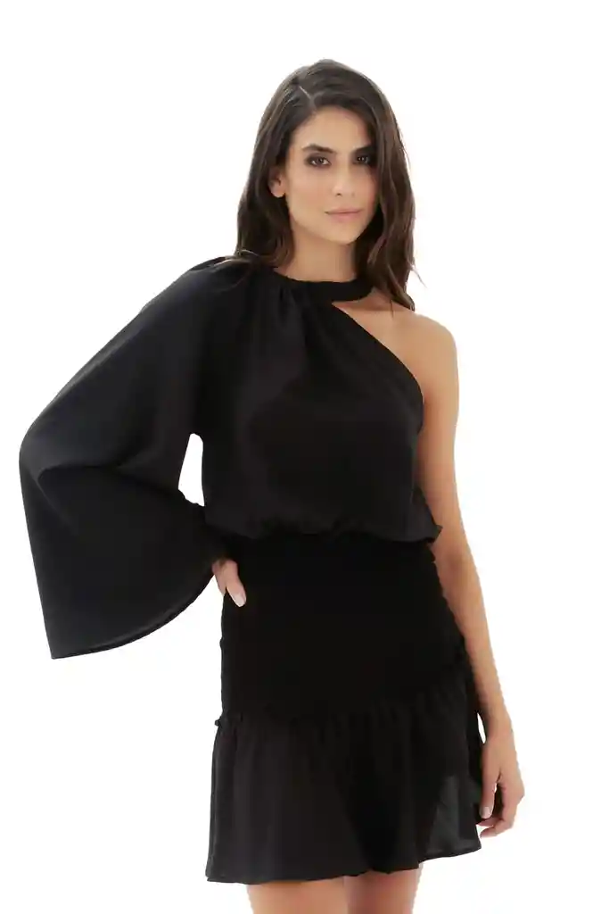 Vestido Corto Shine On Negro M