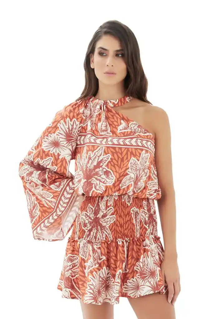 Vestido Corto Shine On Aires Terracota M