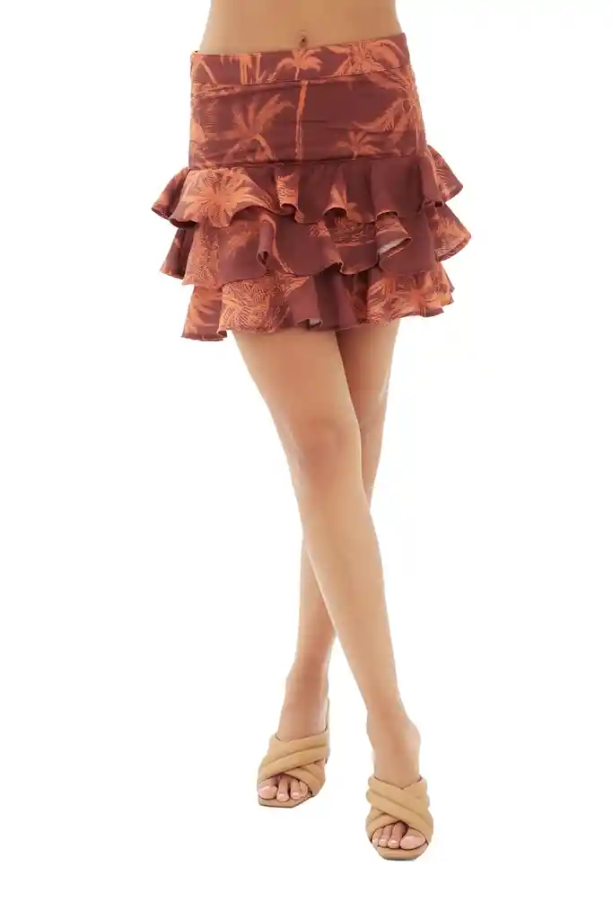 Falda Corta Effie Mare Terracota M