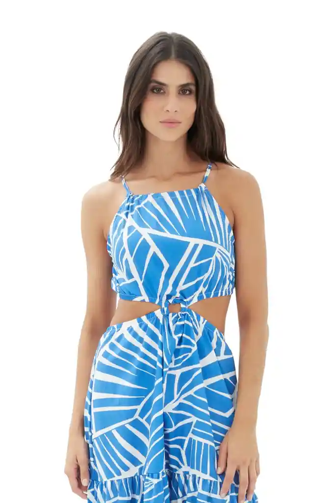 Vestido Largo Inner Creation Suspiros Azul M