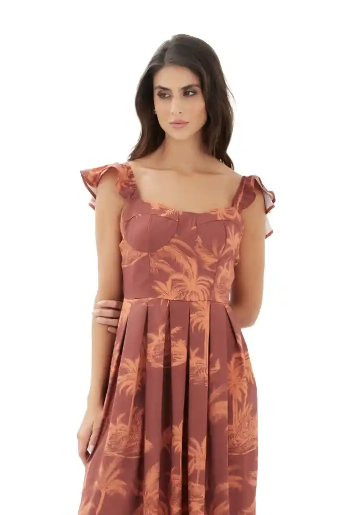 Vestido Largo Starring Night Mare Terracota S