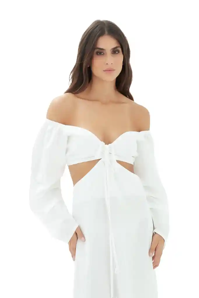 Vestido Largo Aires Del Norte Marfil Xs