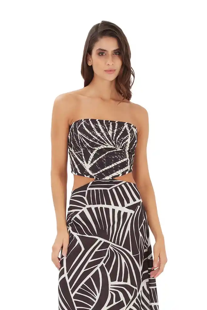 Vestido Largo Creative Craf Suspiros Negro Xs