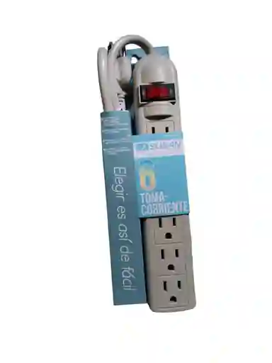 Multitomas Electrico Susan 6 Entradas Con Protección