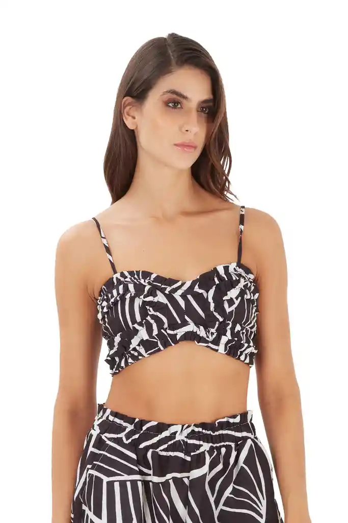 Top Evalie Suspiros Negro L