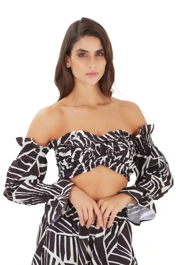 Top Adelaide Suspiros Negro M