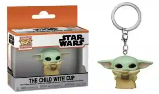 Llavero Funko Pop: Star Wars Baby Yoda Con Copa
