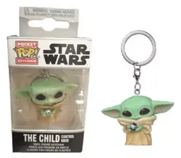 Llavero Funko Pop: Star Wars Baby Yoda Con Perilla De Contro