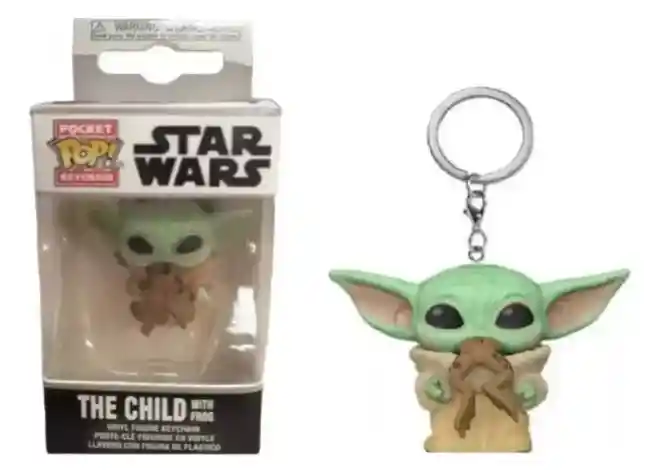 Llavero Funko Pop: Star Wars Baby Yoda Con Rana