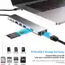 Adaptador Usb C Hub 8 En 1 Hdmi Usb 3.0 4k Red Ethertnet