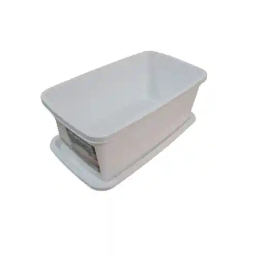 Recipiente Plastico Rectangular Para Congelacion 4l Blanco