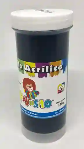 Pintura Payasito Vinilo Acrílico Color Negro 125 Gr Tempera