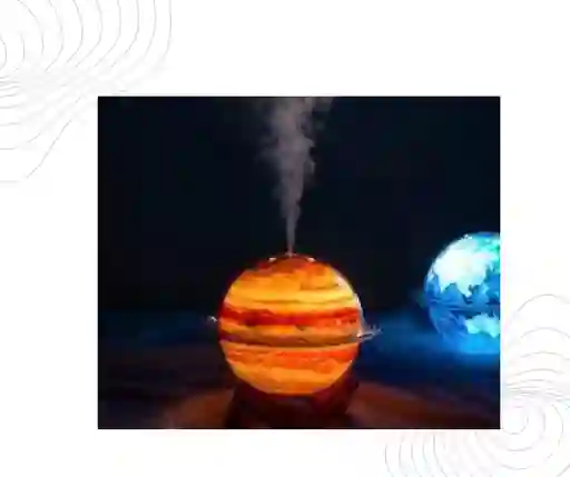 Difusor Humidificador De Aromas, Formato Planetas Tierra Y Júpiter