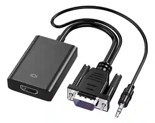 Adaptador Vga A Hdmi + Audio, Convertidor Para Pc Y Portátil