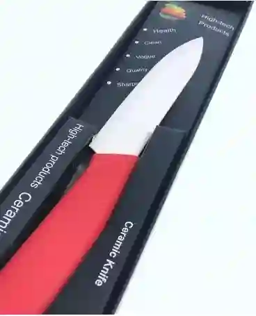 Cuchillo De Cerámica Mango Silicona 24cm