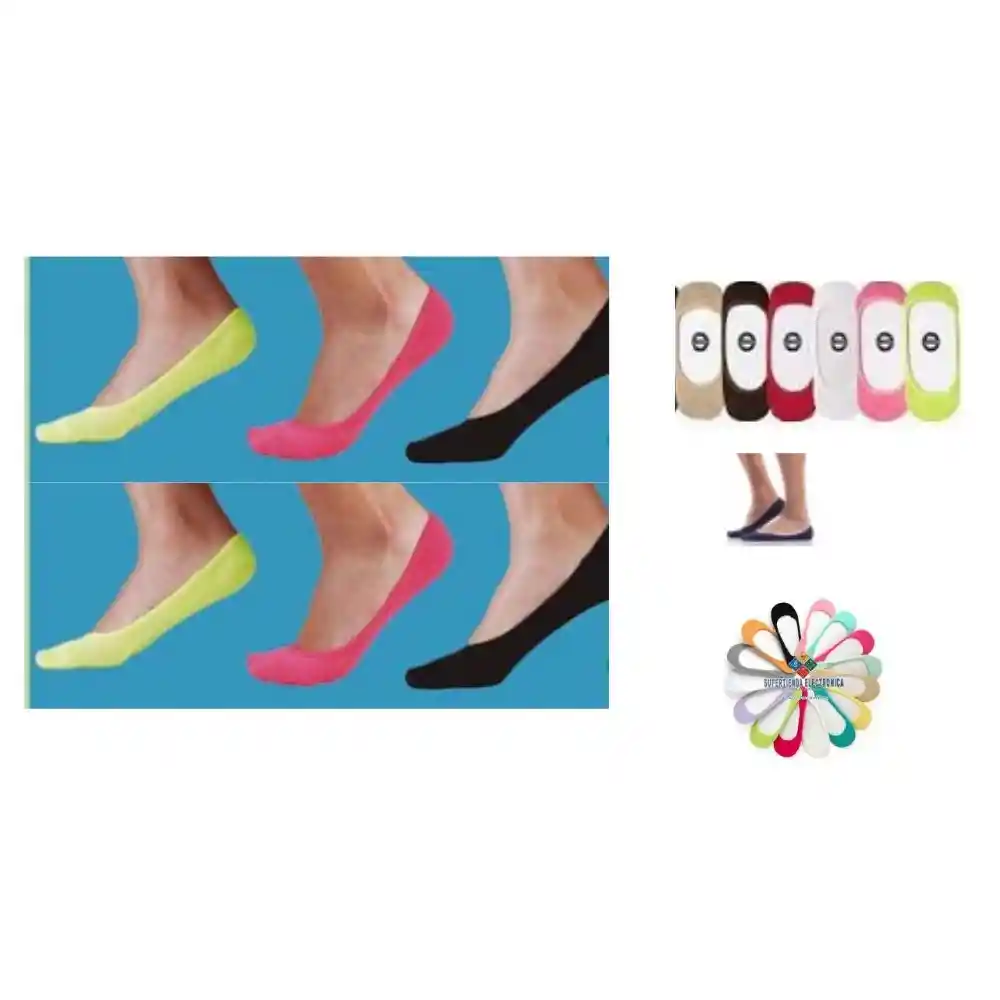 Medias Baletas Invisibles Kit X 6 Unidades