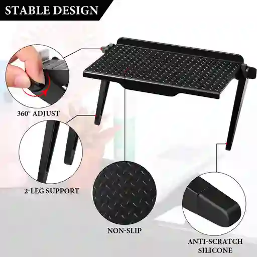 Soporte Plegable Y Ajustable /repisa/estante/ Soporte Sobre Pantalla Tv--soporte Plegable Universal 11.5cm X 26cm Para Decodificador O Otros En La Parte Superior De Tv O Pc