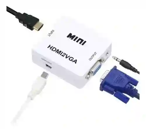 Convertidor Hdmi Vga Hdmi2vga Adaptador Video Audio 1080hd