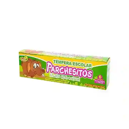 Tempera Escolar Parchesitos X 6 Unidades