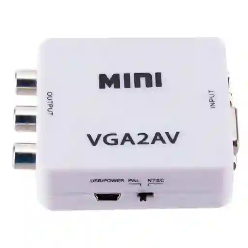 Convertidor Caja Vga Rca Vg2av Blanco Adaptador Mini No Bidireccional