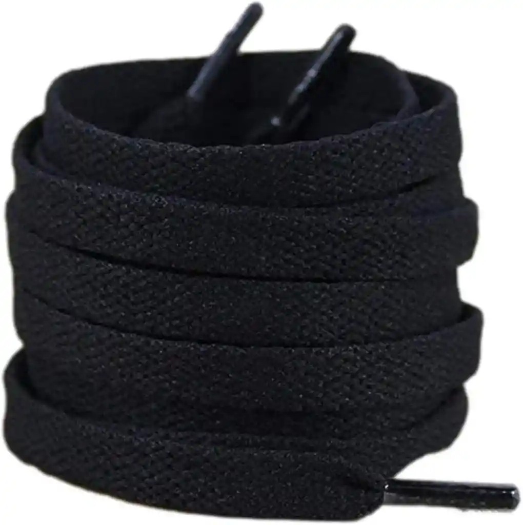 Cordones Para Zapatos Planos De 45 Cm, Color Negro