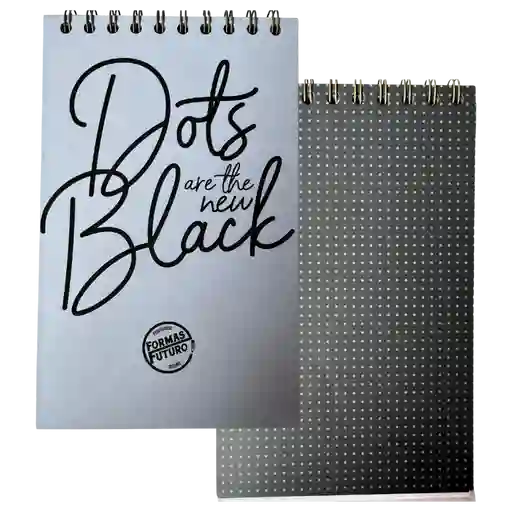 Bitacora De Papel Para Lettering Media Carta Con Puntos Hoja Negra