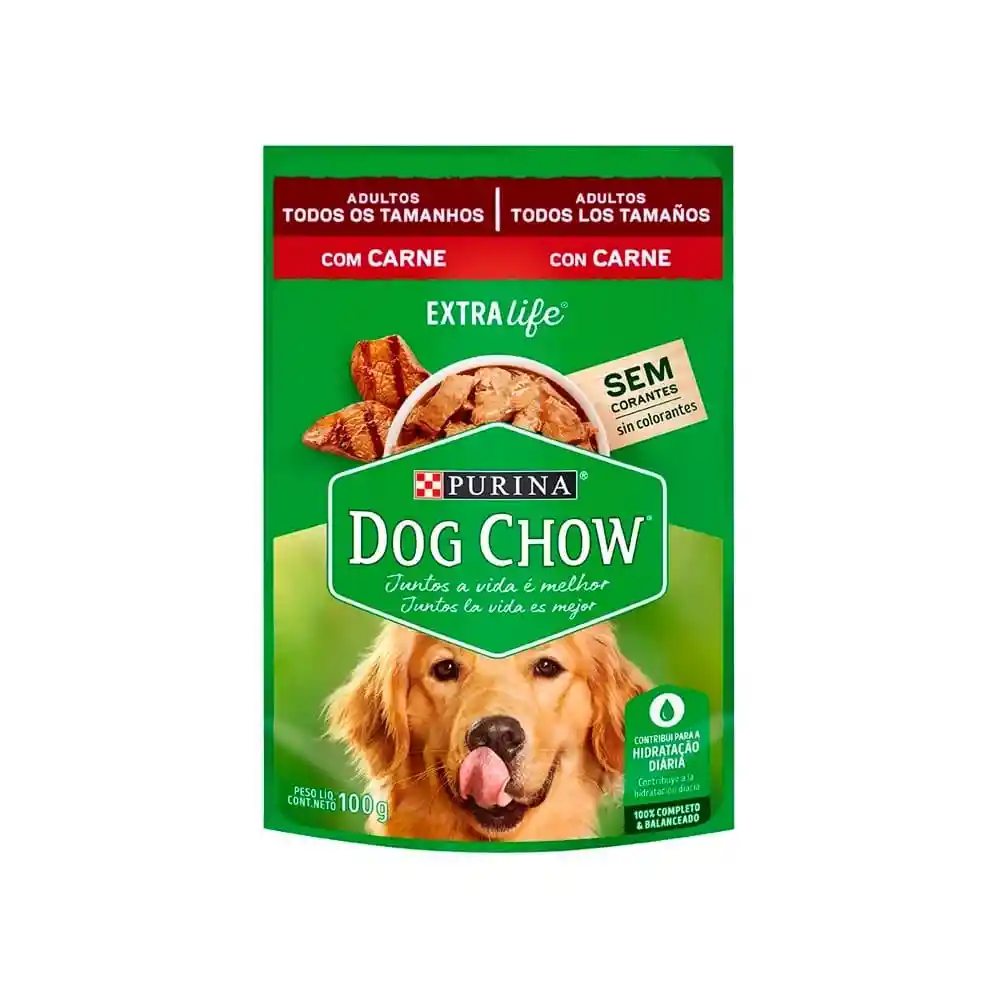 Dog Chow Alimento Húmedo Para Perros Adultos Con Carne