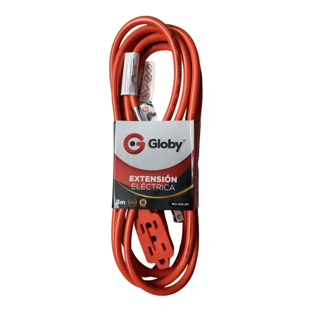 Extensión Naranja 3 Mtrs Encauchetada Globy