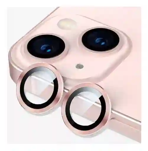 Aro Lentes Protector Camara Iphone 14 Oro Rosa