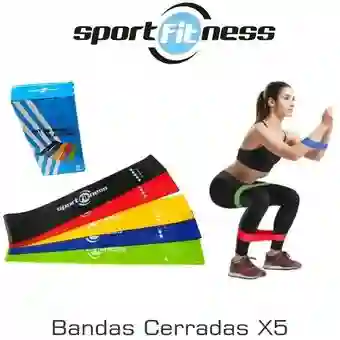 Set De Bandas Elásticas X5 Sportfitness En Latex