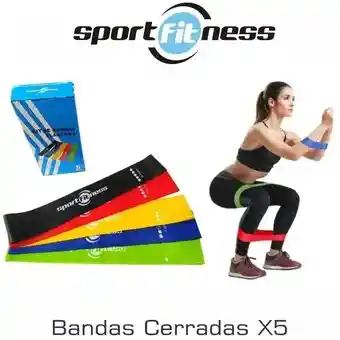 Set De Bandas Elásticas X5 Sportfitness En Latex