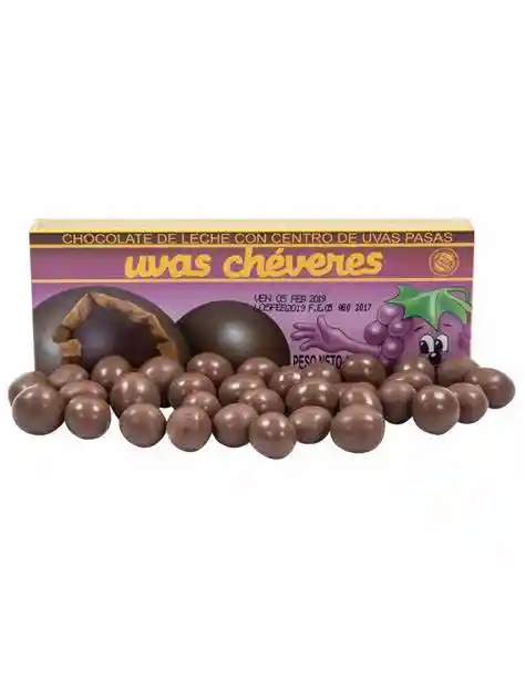 Uvas Cheveres Chocolate Con Leche Con Centro De Uvas Pasas